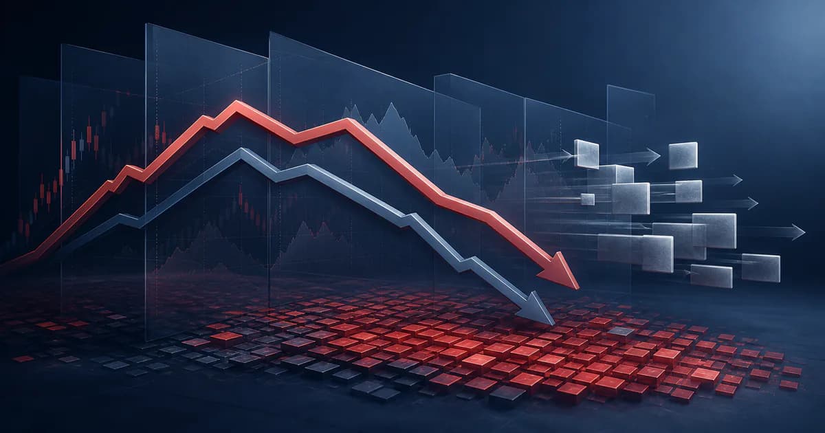 Korea market-close briefing cover showing both markets reversing lower after intraday gains amid institutional selling